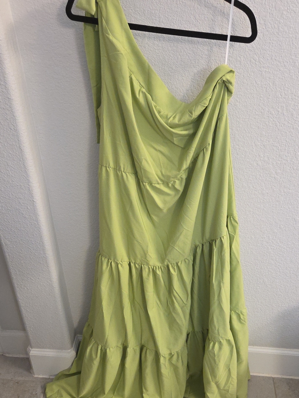 Lime Green Tiered Maxi Dress
